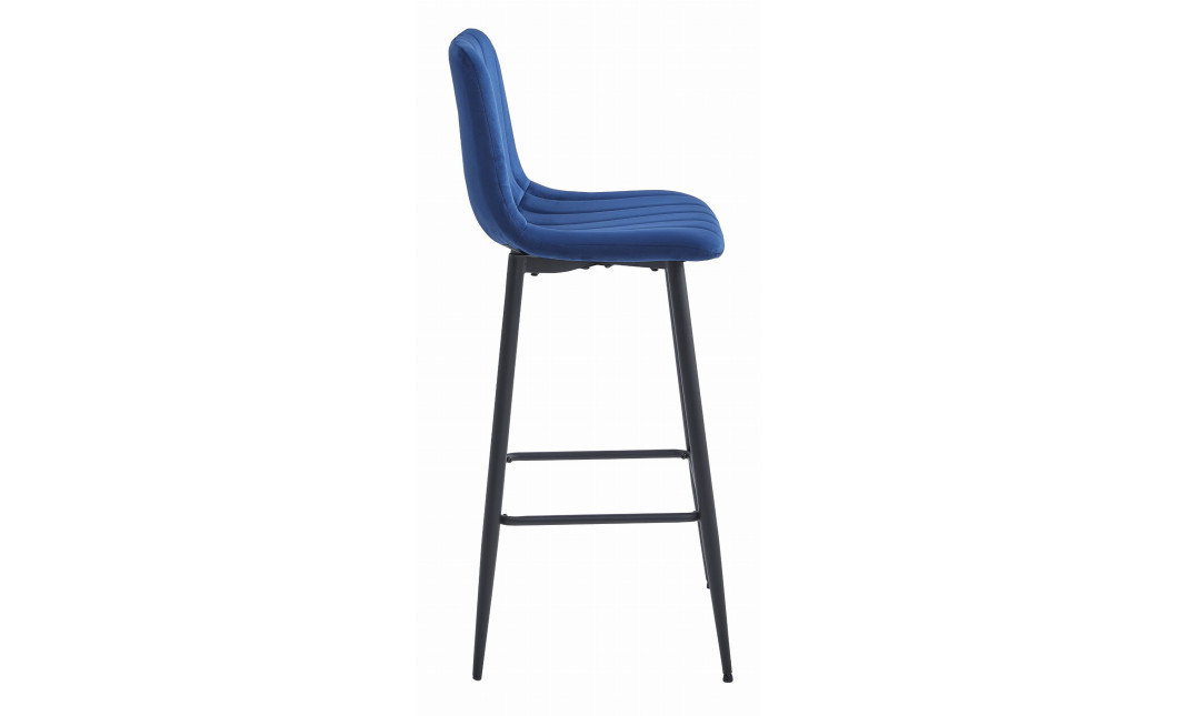 Barhocker POZZA Samt Dunkelblau/Schwarz (10038591)