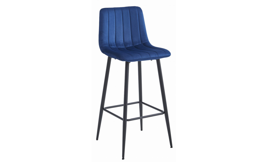 Barhocker POZZA Samt Dunkelblau/Schwarz (10038591)