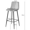 Barhocker POZZA Samt Dunkelgrau/Schwarz (10038571)