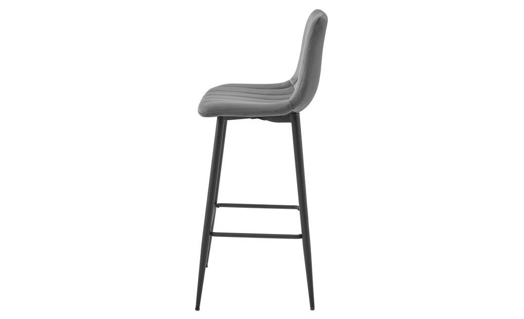 Barhocker POZZA Samt Dunkelgrau/Schwarz (10038571)