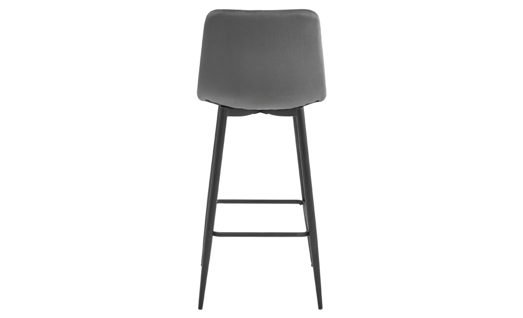 Barhocker POZZA Samt Dunkelgrau/Schwarz (10038571)