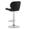 Hocker WEST – schwarzer Samt / verchromtes Gestell