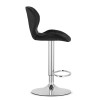 Hocker WEST – schwarzer Samt / verchromtes Gestell