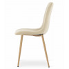 Stuhl LAVA Samt Hellbeige/Holzfarbe (10039181)
