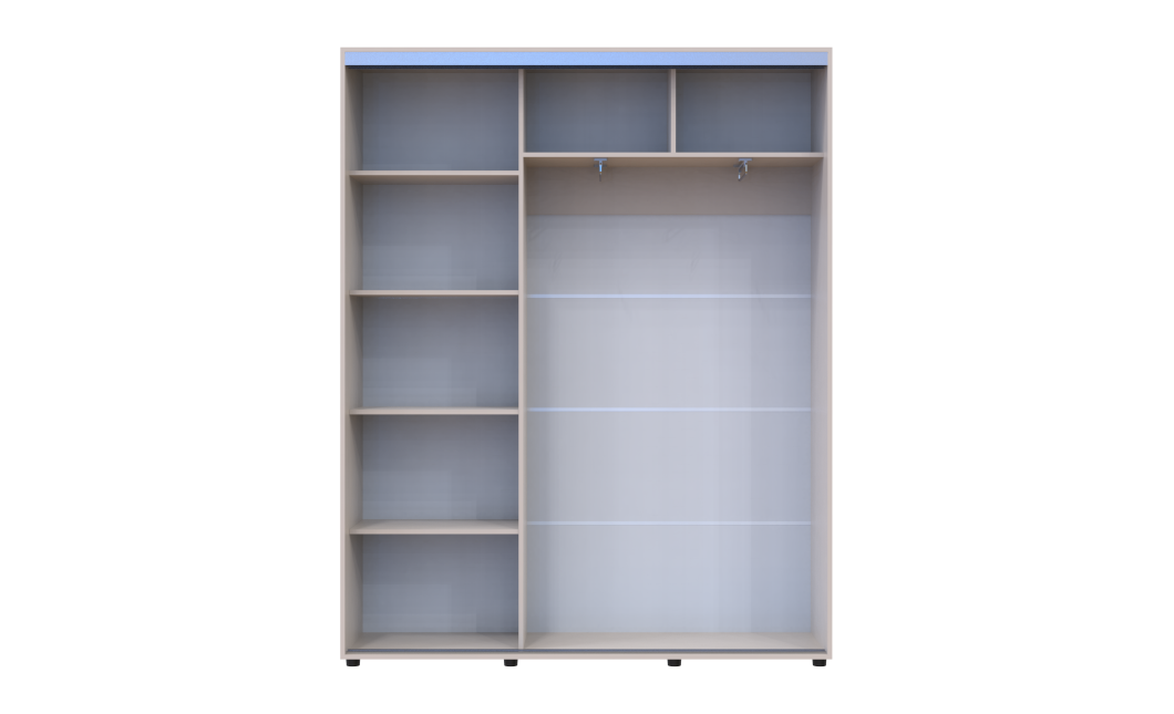 Kleiderschrank Doros Sigma Slim Schiebetüren Kaschmir 2 Türen 170x45x214.4 (42005451)