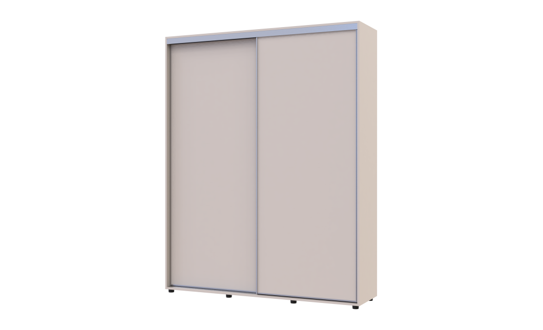 Kleiderschrank Doros Sigma Slim Schiebetüren Kaschmir 2 Türen 170x45x214.4 (42005451)