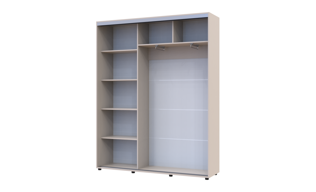 Kleiderschrank Doros Sigma Slim Schiebetüren Kaschmir 2 Türen 170x45x214.4 (42005451)