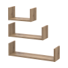 Regal-Set Doros Feel Ewok Eiche 3-teilig 30/45/60x15x15 (41516080)