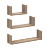 Regal-Set Doros Feel Ewok Eiche 3-teilig 30/45/60x15x15 (41516080)