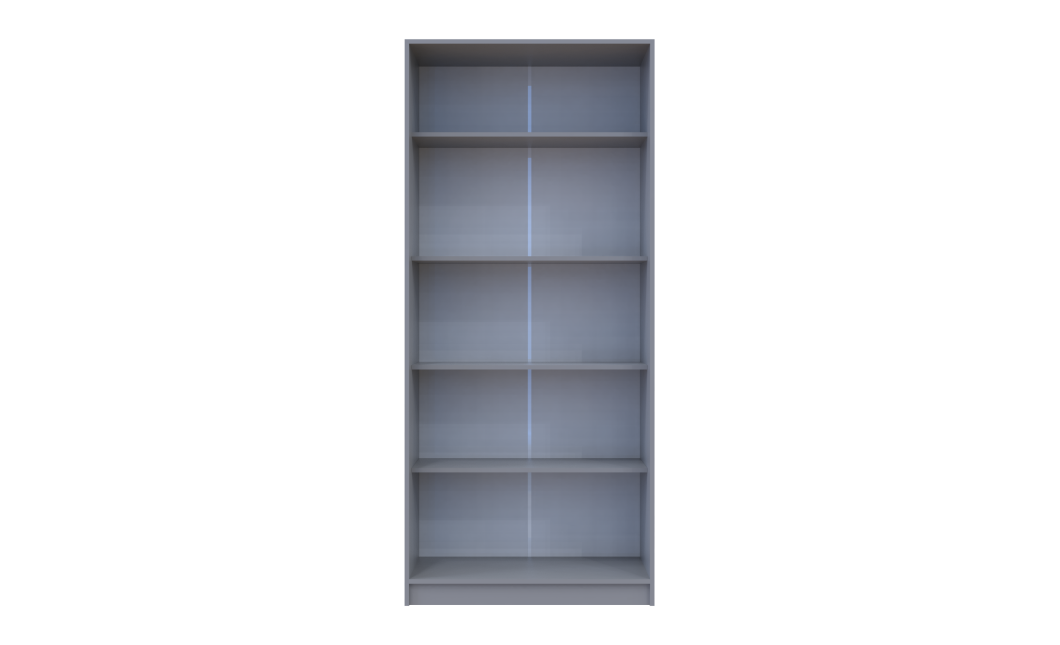 Kleiderschrank Doros Promo mit Drehtüren Grau mit Regalböden 2 Türen 90x48x204 (80737770)