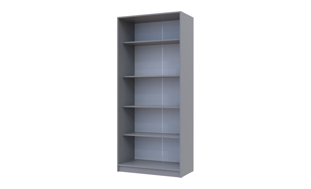 Kleiderschrank Doros Promo mit Drehtüren Grau mit Regalböden 2 Türen 90x48x204 (80737770)