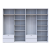 Kleiderschrank-Set Doros Lukas Weiß 4+4 Türen 320x50x240 (42005126)