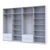 Kleiderschrank-Set Doros Lukas Weiß 4+4 Türen 320x50x240 (42005126)