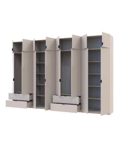 Kleiderschrank-Set Doros Lukas Kaschmir 4+4 Türen 360x50x240 (42005144)