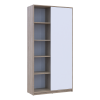Kleiderschrank Doros Student mit Drehtüren Sonoma Eiche / Weiß 90x38x180 (40908067)
