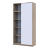 Kleiderschrank Doros Student mit Drehtüren Sonoma Eiche / Weiß 90x38x180 (40908067)