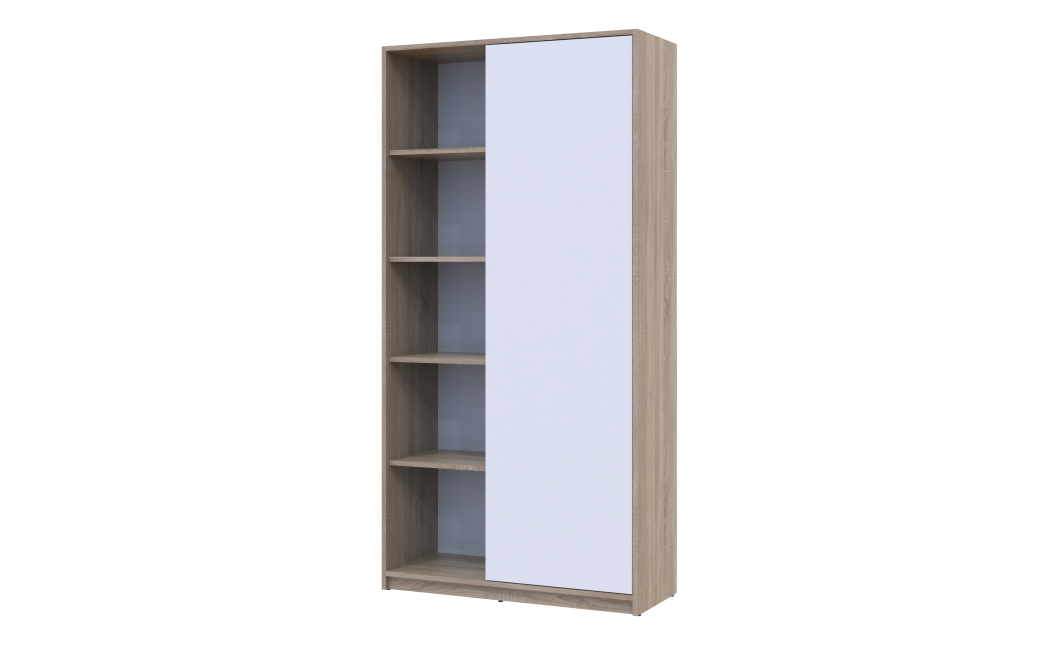 Kleiderschrank Doros Student mit Drehtüren Sonoma Eiche / Weiß 90x38x180 (40908067)