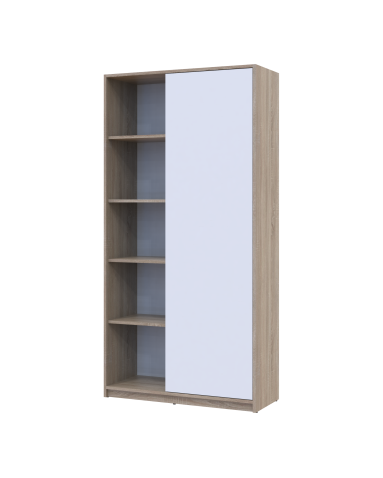 Kleiderschrank Doros Student mit Drehtüren Sonoma Eiche / Weiß 90x38x180 (40908067)