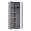 Kleiderschrank Doros Student mit Drehtüren Sonoma Eiche / Weiß 90x38x180 (40908067)