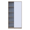 Kleiderschrank Doros Student mit Drehtüren Sonoma Eiche / Weiß 90x38x180 (40908067)