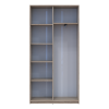 Kleiderschrank Doros Student mit Drehtüren Sonoma Eiche / Weiß 90x38x180 (40908067)