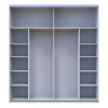 Kleiderschrank Doros G-Caiser Schiebetüren Weiß Graphit Eiche 220x60x240 (44900282)