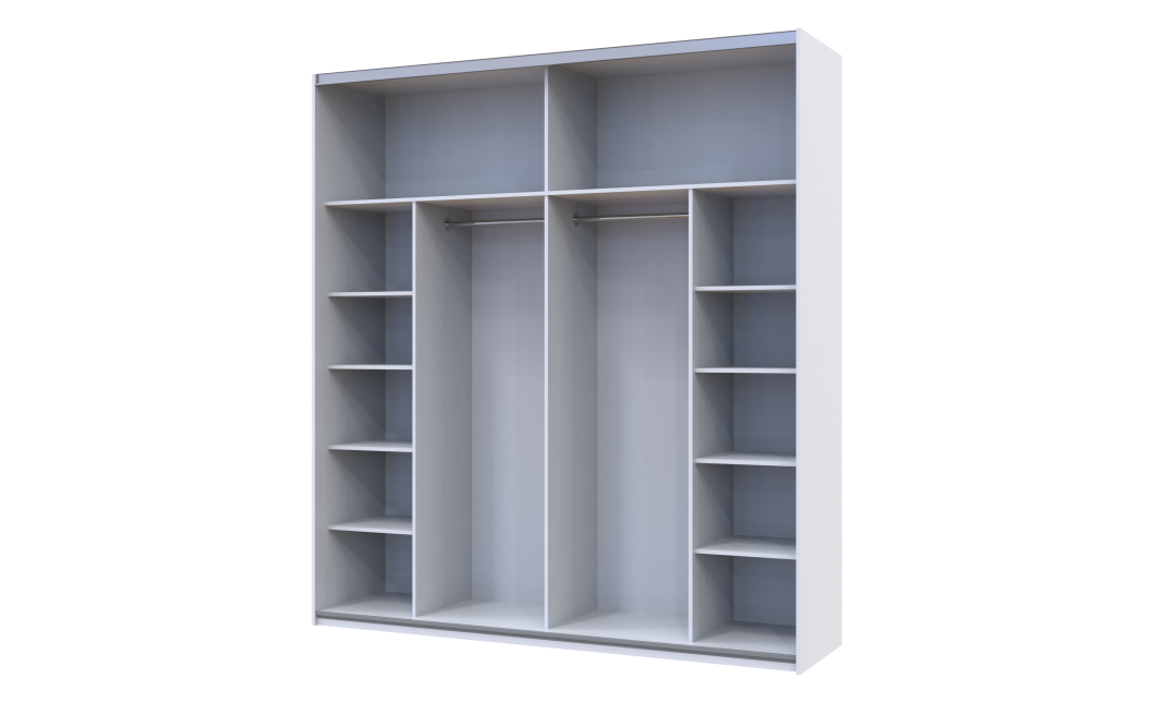 Kleiderschrank Doros G-Caiser Schiebetüren Weiß Graphit Eiche 220x60x240 (44900282)