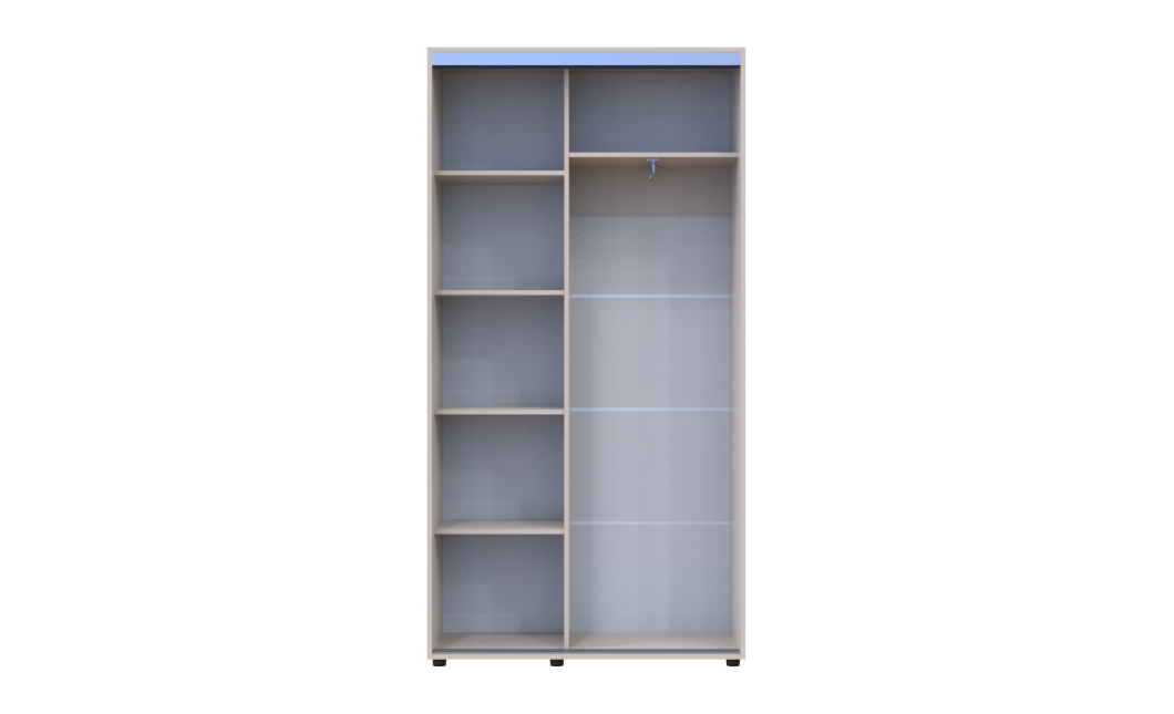 Kleiderschrank Doros Sigma Slim Schiebetüren Kaschmir 2 Türen 110x45x214.4 (42005445)