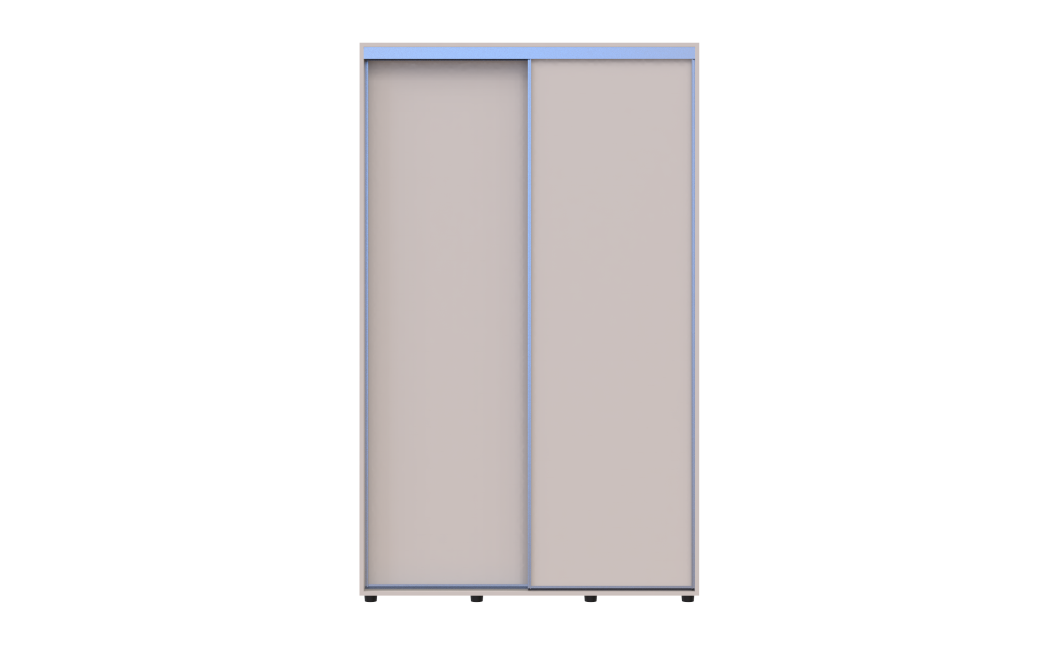 Kleiderschrank Doros Sigma Slim Schiebetüren Kaschmir 2 Türen 130x45x214.4 (42005447)