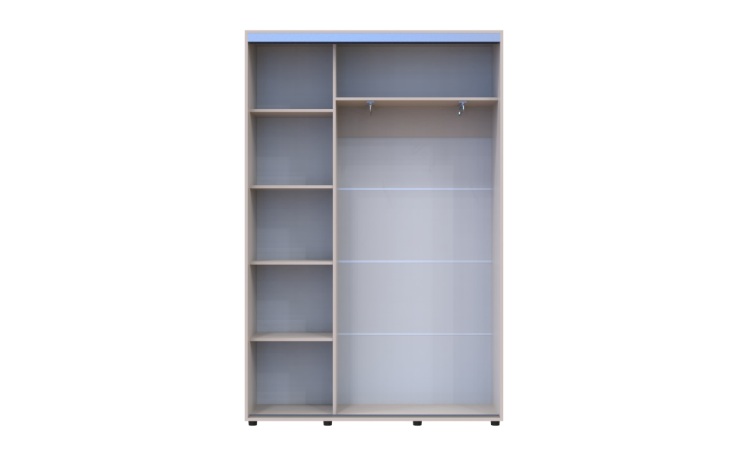 Kleiderschrank Doros Sigma Slim Schiebetüren Kaschmir 2 Türen 140x45x214.4 (42005448)
