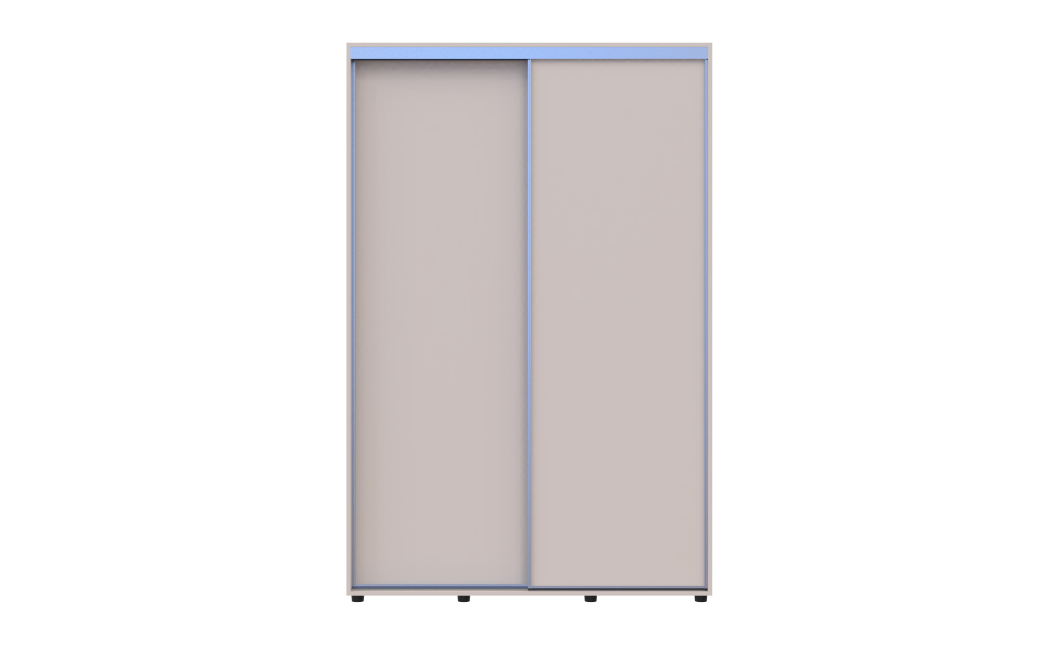 Kleiderschrank Doros Sigma Slim Schiebetüren Kaschmir 2 Türen 140x45x214.4 (42005448)