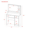 Schminktisch Doros Estelle 90x38x135 (41516050)