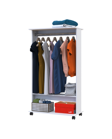 Kleiderständer Doros D2 Weiß 85x41,6x150 (41510080)