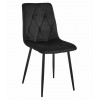 Essgruppe: Tisch NP 120x80 Craft / Schwarz + 4 Stühle LIBRA Schwarzer Samt / Schwarze Beine (100408835)
