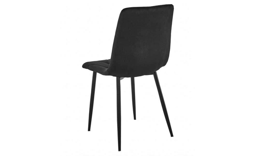 Essgruppe: Tisch NP 120x80 Craft / Schwarz + 4 Stühle LIBRA Schwarzer Samt / Schwarze Beine (100408835)