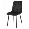 Essgruppe: Tisch NP 120x80 Craft / Schwarz + 4 Stühle LIBRA Schwarzer Samt / Schwarze Beine (100408835)