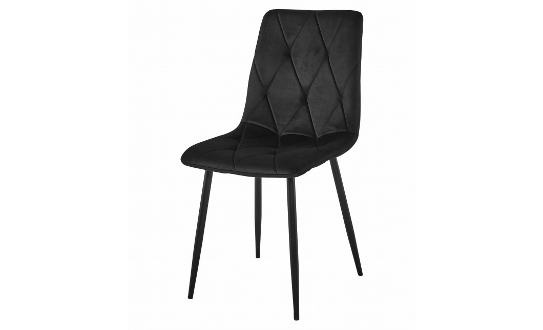 Essgruppe: Tisch NP 120x80 Craft / Schwarz + 4 Stühle LIBRA Schwarzer Samt / Schwarze Beine (100408835)