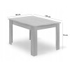 Essgruppe: Tisch NP 120x80 Craft / Schwarz + 4 Stühle LIBRA Dunkelgrauer Samt / Schwarze Beine (100408331)