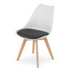 Essgruppe: Tisch NP 120x80 Craft / Schwarz + 2 Stühle MARK Schwarz-Weiß / Naturbeine (100408842)