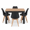 Essgruppe: Tisch NP 120x80 Craft / Schwarz + 4 Stühle MARK Schwarz (100408194)