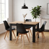 Essgruppe: Tisch NP 120x80 Craft / Schwarz + 4 Stühle MARK Schwarz (100408194)