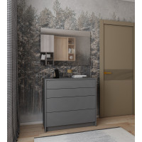 Kommode Doros Dale Graphitgrau 4 Schubladen 90x41x85 (41516236)