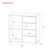Kommode Doros Ron 1 Weiß 1 Türen 4 Schubladen 80x38x81 (41516005)