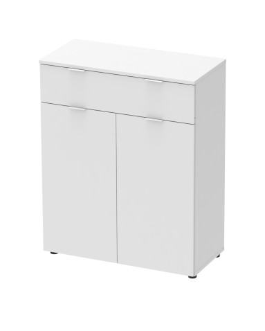 Kommode Doros Ron 2 Weiß 2 Türen 1 Schublade 80x38x100 (41516003)