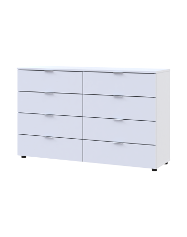 Kommode Doros Ron 8 Weiß 8 Schubladen 130x38x81 (41516172)