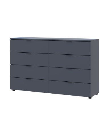 Kommode Doros Ron 8 Graphitgrau 8 Schubladen 130x38x81 (41516173)