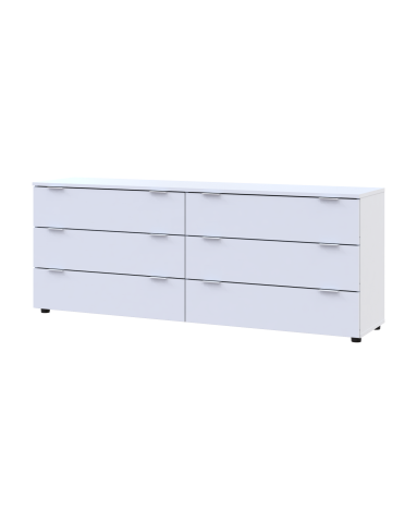 Kommode Doros Ron 9 Weiß 6 Schubladen 160x38x62 (41516175)