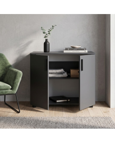 Kommode Doros Thorn Anthrazit 2 Türen 90x51,6x80 (41510149)