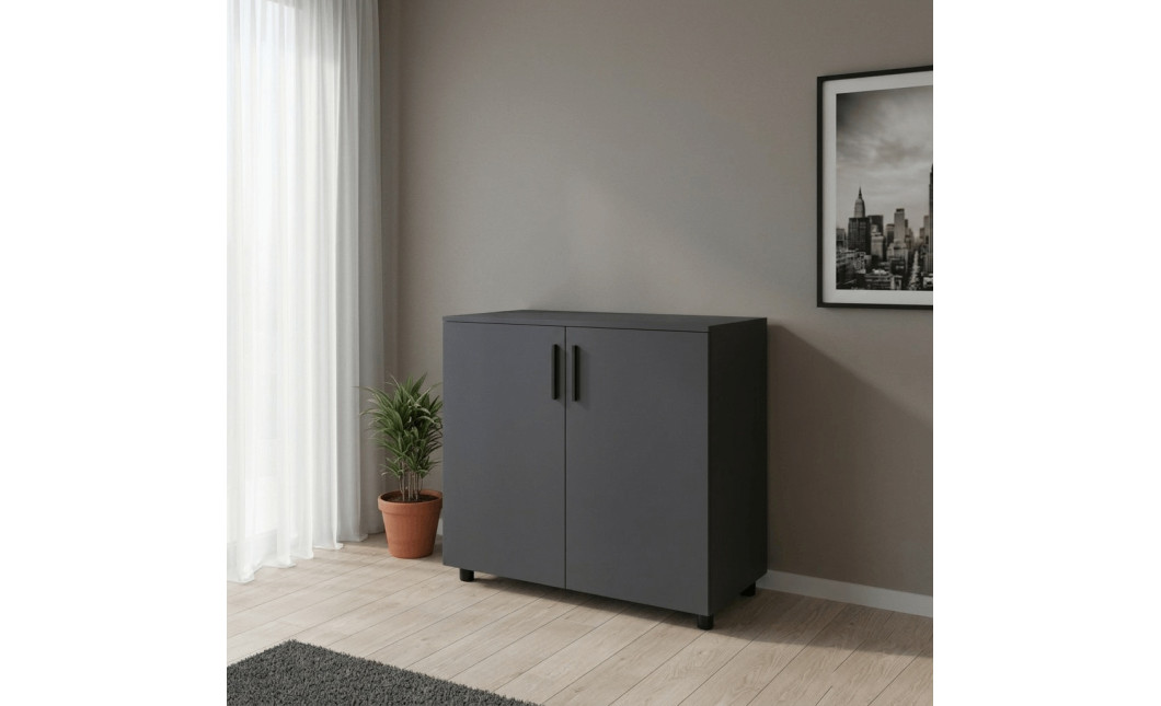 Kommode Doros Thorn Anthrazit 2 Türen 90x51,6x80 (41510149)