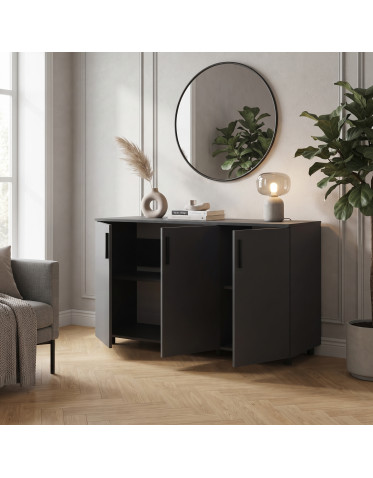 Kommode Doros Thorn Anthrazit 3 Türen 135x51,6x80 (41510173)